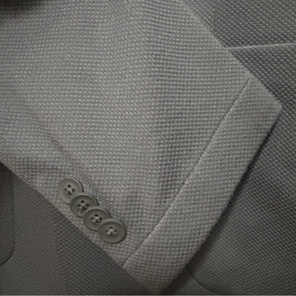 Kenneth Cole Men's Grey Textured Techni-Cole Two-Button Blazer 40 Reg NWT - Picture 7 of 7